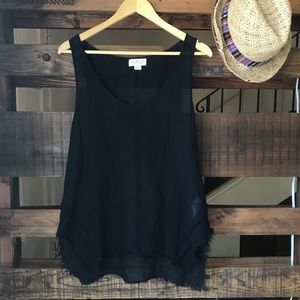 Velvet Black Semi Sheer Top